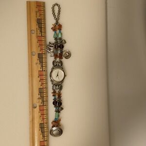 Vintage Women's 925 Sterling Silver Native 1910 Liberty Head Watch-Bracelet 7.5"